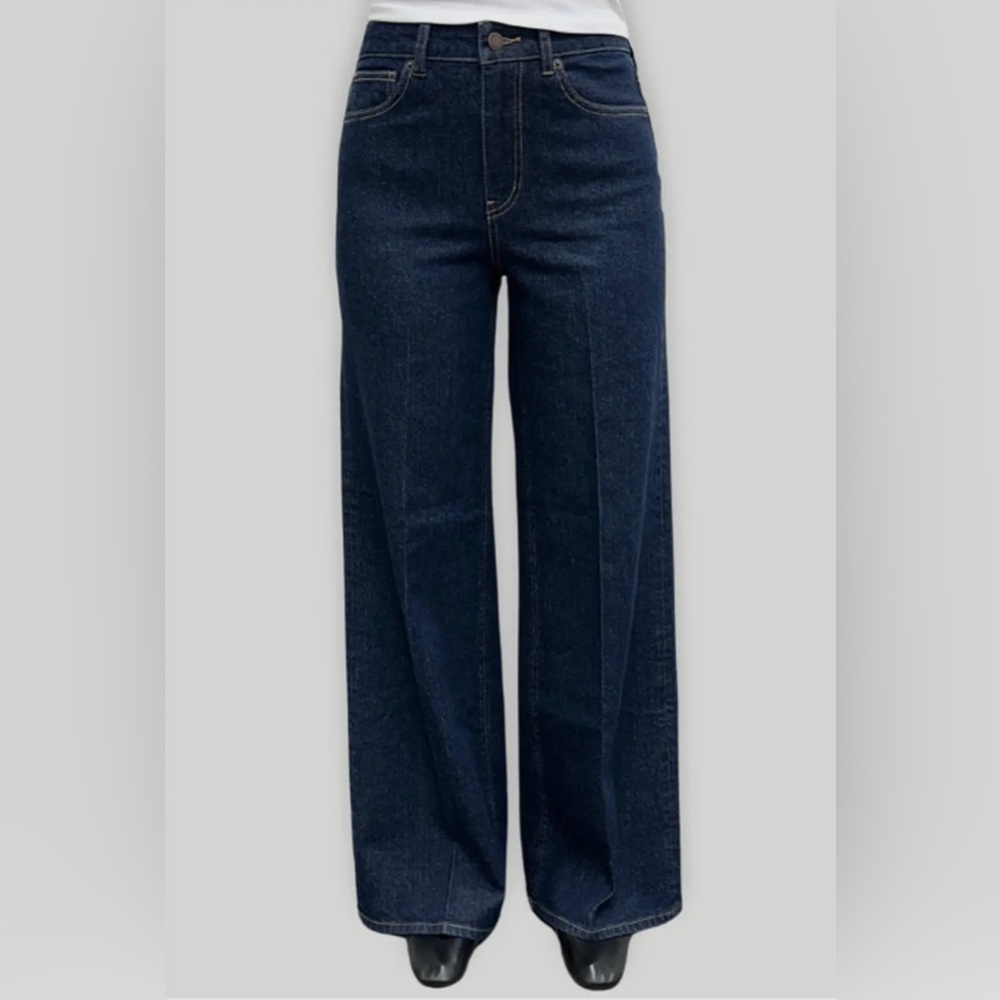 Oliver Logan Andrews High Rise Extra Wide-Leg Jeans in Timber - Picture 4 of 6